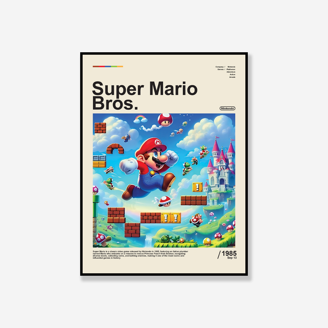 خرید و قیمت تابلو Super Mario سوپر ماریو کد 511088