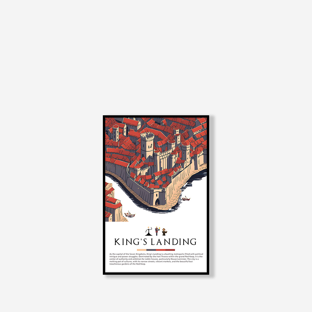خرید و قیمت تابلو GOT Kings Landing گیم آو ترونز 511068