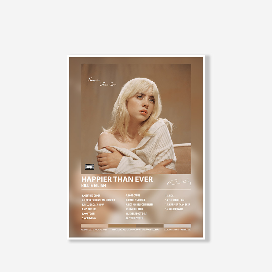 تابلو Happier Than Ever - Billie Eilish بیلی آیلیش 527013